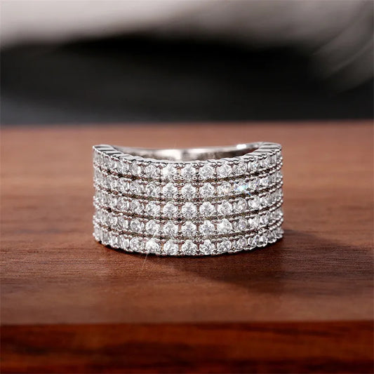 Sterling Silver Cubic Zirconia Rings for Women Wedding