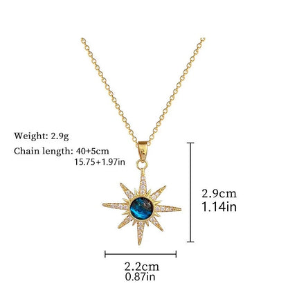 316L Stainless Steel Sun Pendant Necklace For Women