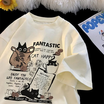 New Men Women T Shirt Pullover Oversize Korean version
