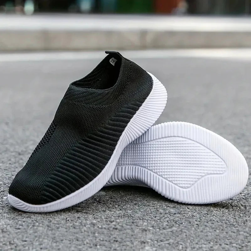 Women's Solid Color Sneakers Breathable Mesh Woven