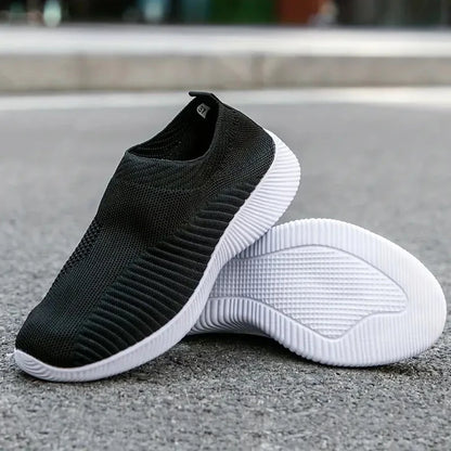 Women's Solid Color Sneakers Breathable Mesh Woven