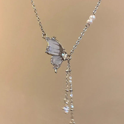2025 New Women's Pearl Necklace Kpop Gold Color