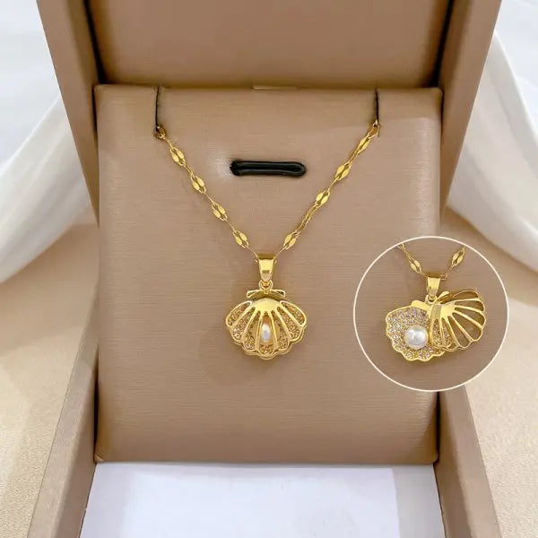 Exquisite Micro Inlaid Zircon Butterfly Tassel Necklace