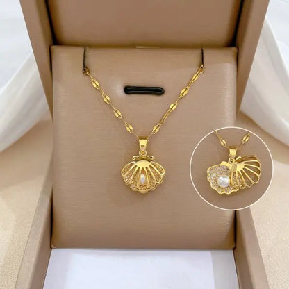Exquisite Micro Inlaid Zircon Butterfly Tassel Necklace