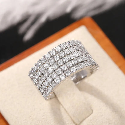 Sterling Silver Cubic Zirconia Rings for Women Wedding