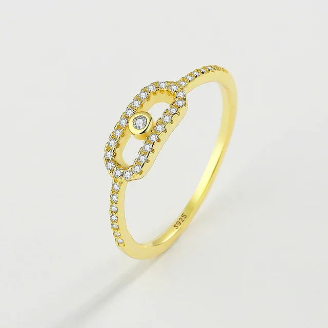 Exquisite 925 Sterling Silver Women's Ring Stylish Geometric