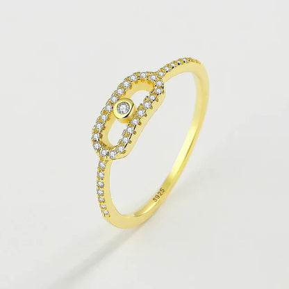 Exquisite 925 Sterling Silver Women's Ring Stylish Geometric