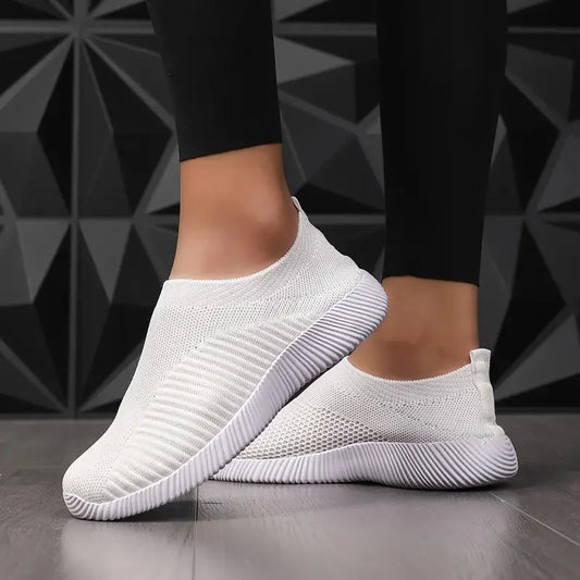 Women's Solid Color Sneakers Breathable Mesh Woven