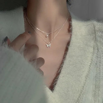 2025 New Women's Pearl Necklace Kpop Gold Color