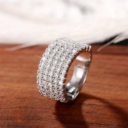 Sterling Silver Cubic Zirconia Rings for Women Wedding