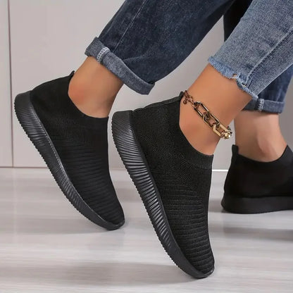 Women's Solid Color Sneakers Breathable Mesh Woven