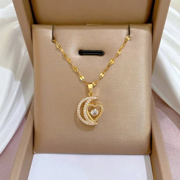 316L Stainless Steel Sun Pendant Necklace For Women