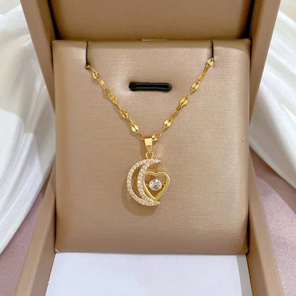 316L Stainless Steel Sun Pendant Necklace For Women