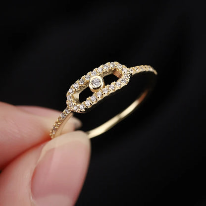 Exquisite 925 Sterling Silver Women's Ring Stylish Geometric