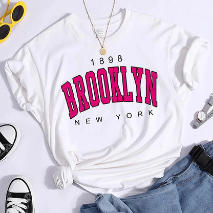 2024 New Summer Women T Shirt 1898 Brooklyn New