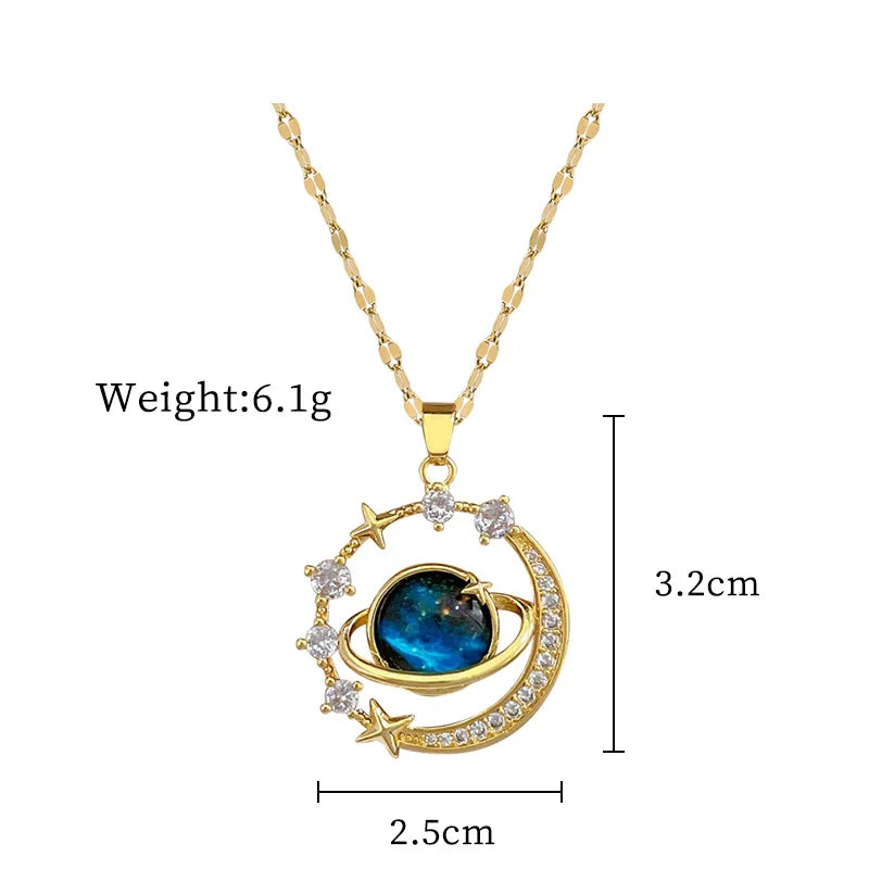 316L Stainless Steel Sun Pendant Necklace For Women