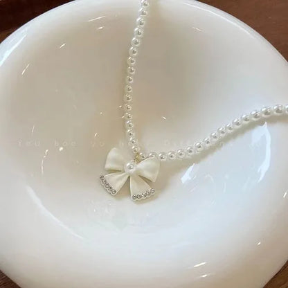 2025 New Women's Pearl Necklace Kpop Gold Color