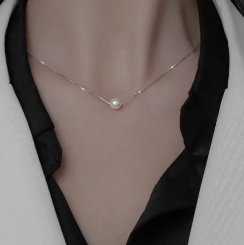 2025 New Women's Pearl Necklace Kpop Gold Color