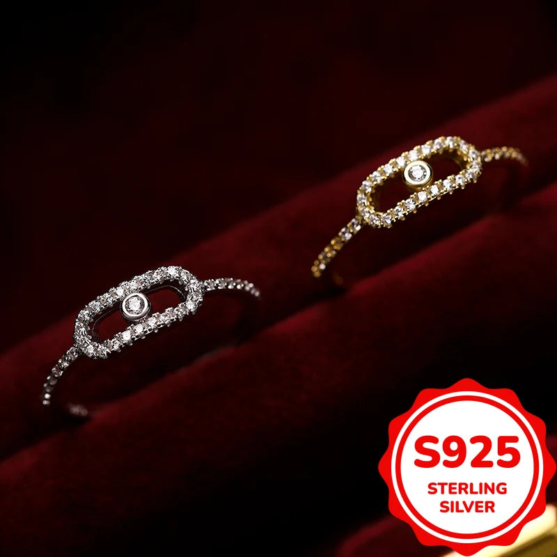 Exquisite 925 Sterling Silver Women's Ring Stylish Geometric