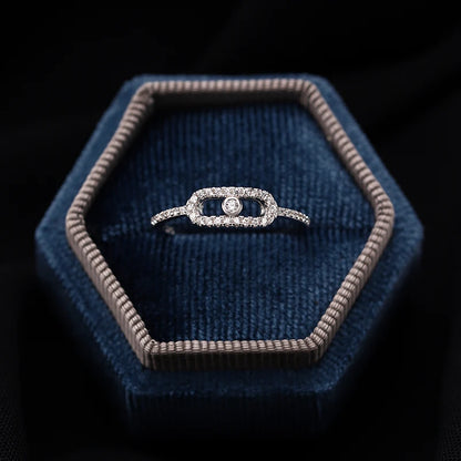 Exquisite 925 Sterling Silver Women's Ring Stylish Geometric
